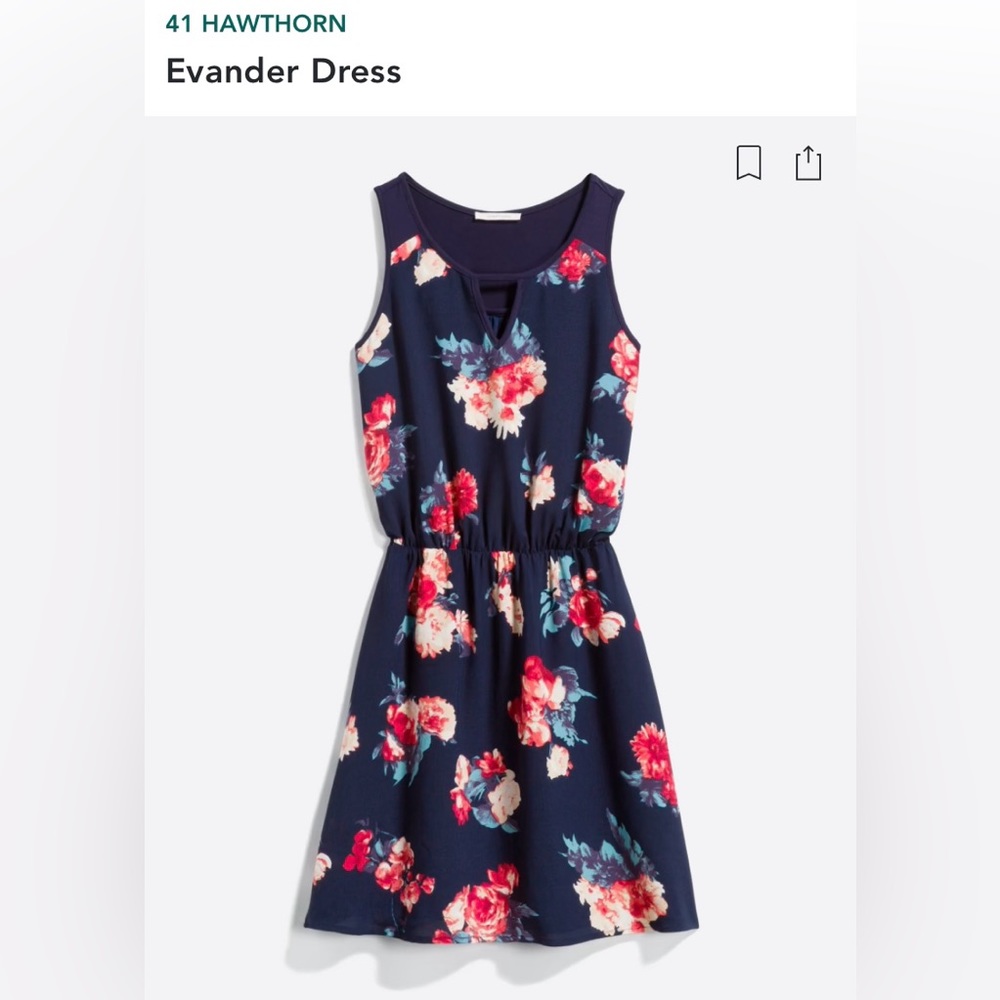 41 HAWTHORN Evander Dress | Navy | Small